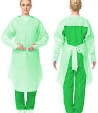 Disposable Plastic Gown green
