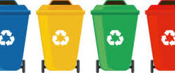 3 compartment recycling bin