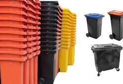 1100 ltr galvanised metal wheelie bin