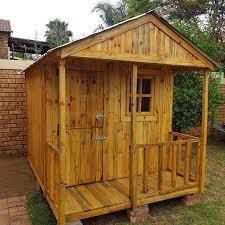 wooden bike shed