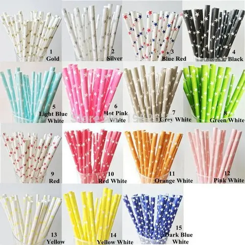 plastic straws wrapped in paper