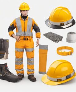 acid resistant Conti suits 100% cotton with reflectors red