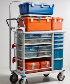 4-drawer equipment trolley