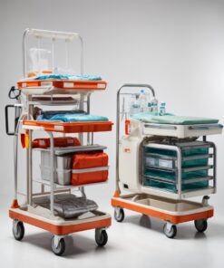 5 drawer Emergency trolley - blue