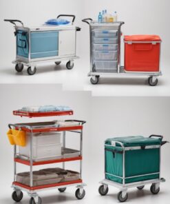 5 drawer Emergency trolley - red