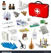 15 items in a First aid kit