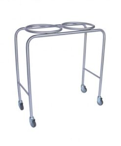 Mobile double bowl stand _ Stainless steel construction