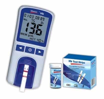 Mission HB Hemoglobin Testing Machine with Strips