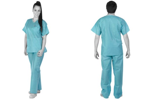 blue nursing scrubs