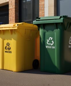 120l green wheelie bin