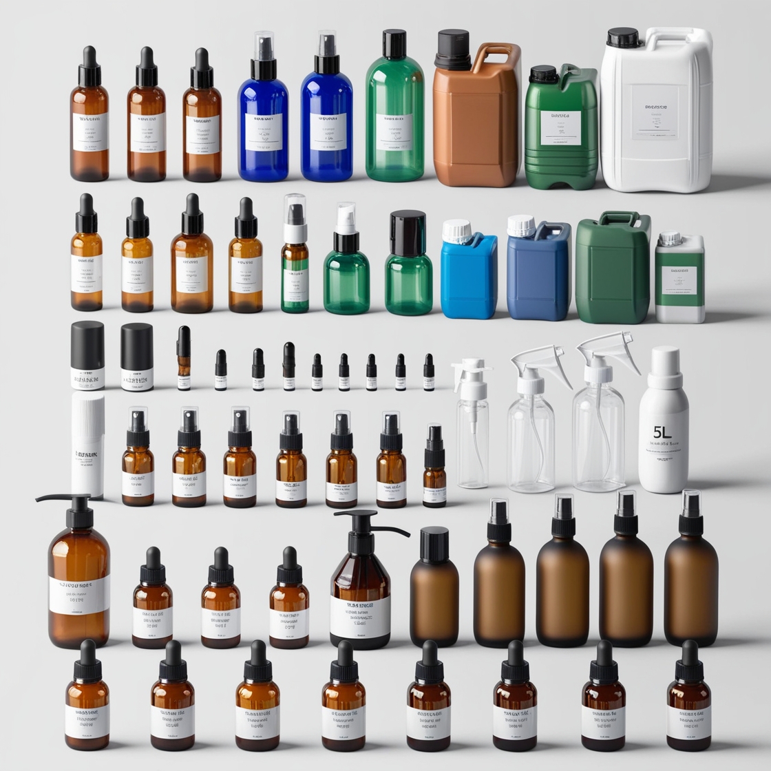 5000ml Amber Glass Bottle with Screw Cap