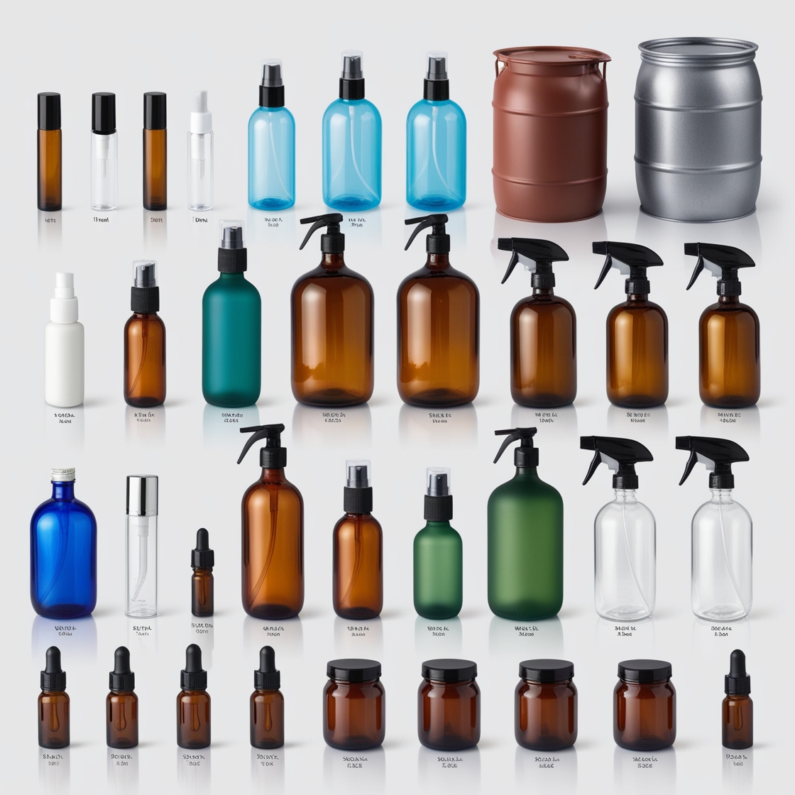 5000ml Amber Glass Bottle with Trigger Sprayer