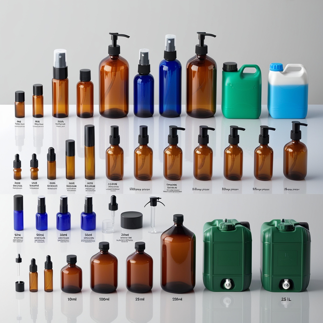 25000ml Blue Glass Bottle with Dropper