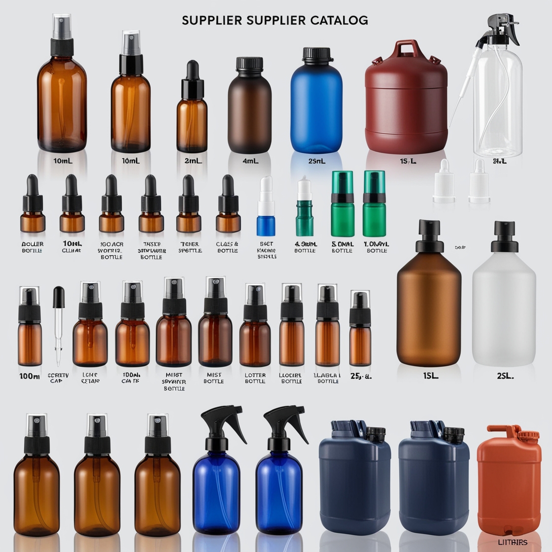 25000ml Green Glass Bottle with Trigger Sprayer