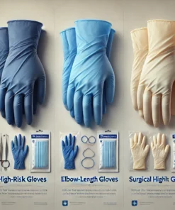 pink High risk exam ination gloves