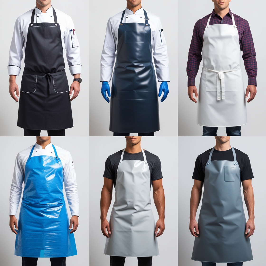 chemical resistant apron with sleeves
