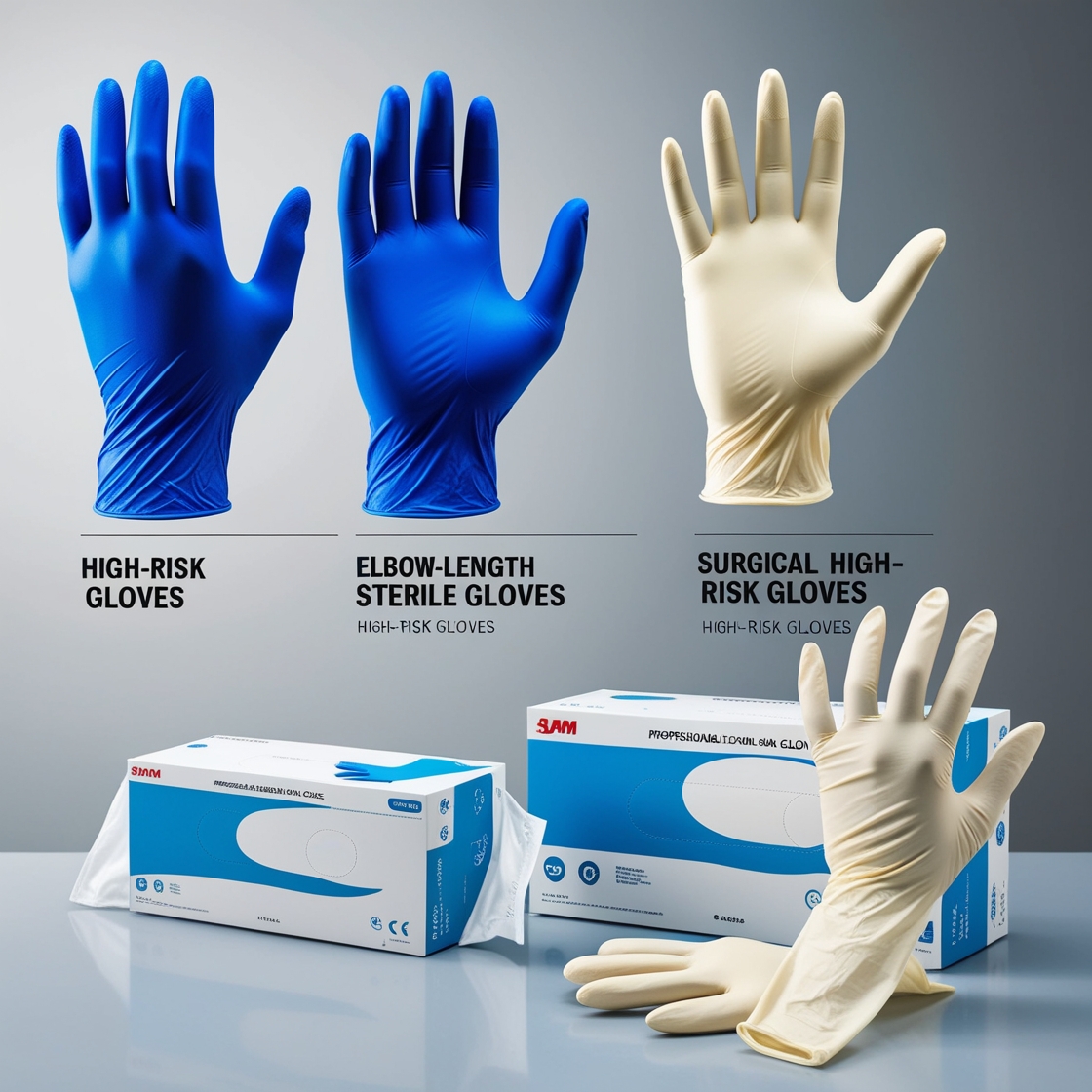 vinyl High risk exam gloves