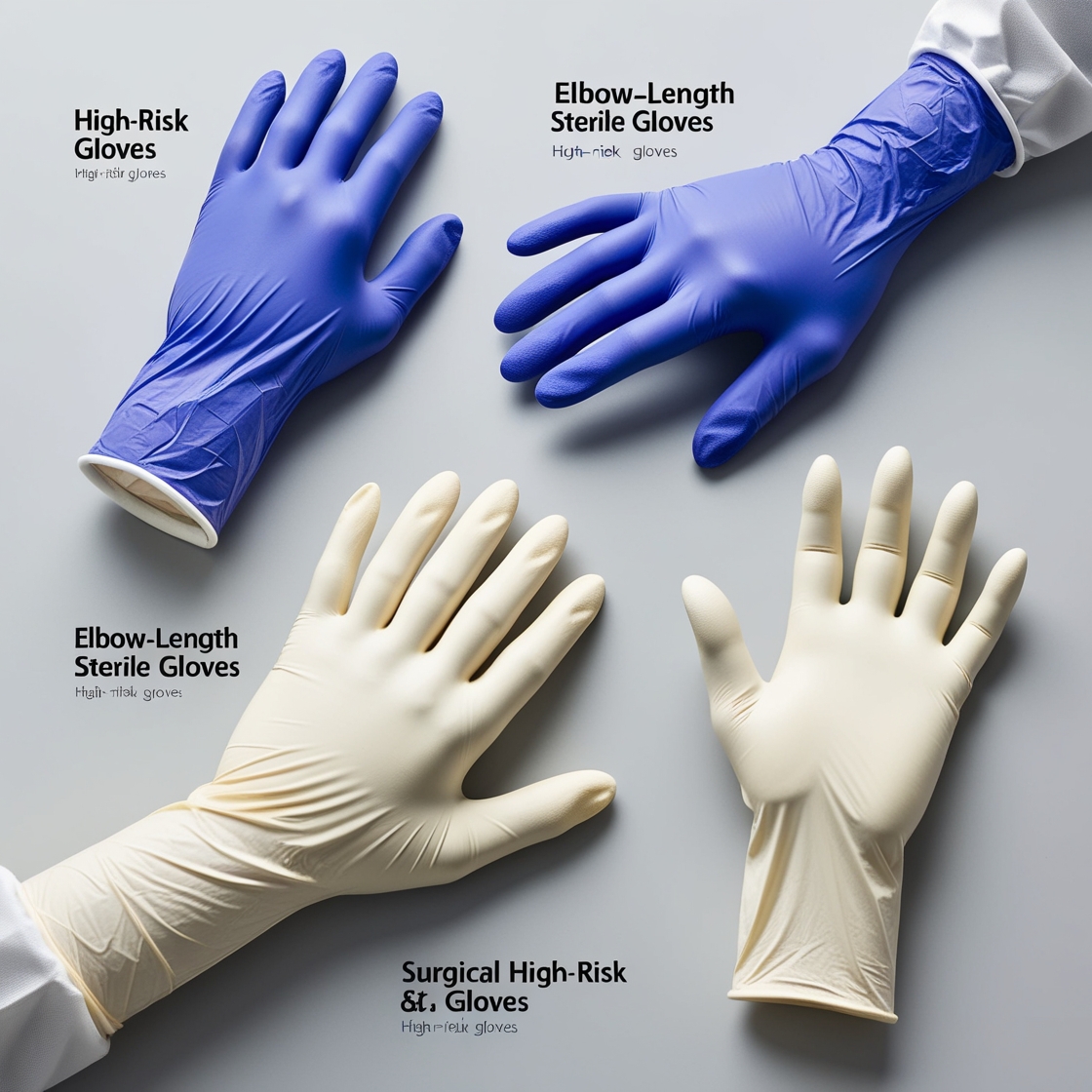 vinyl High risk exam gloves large