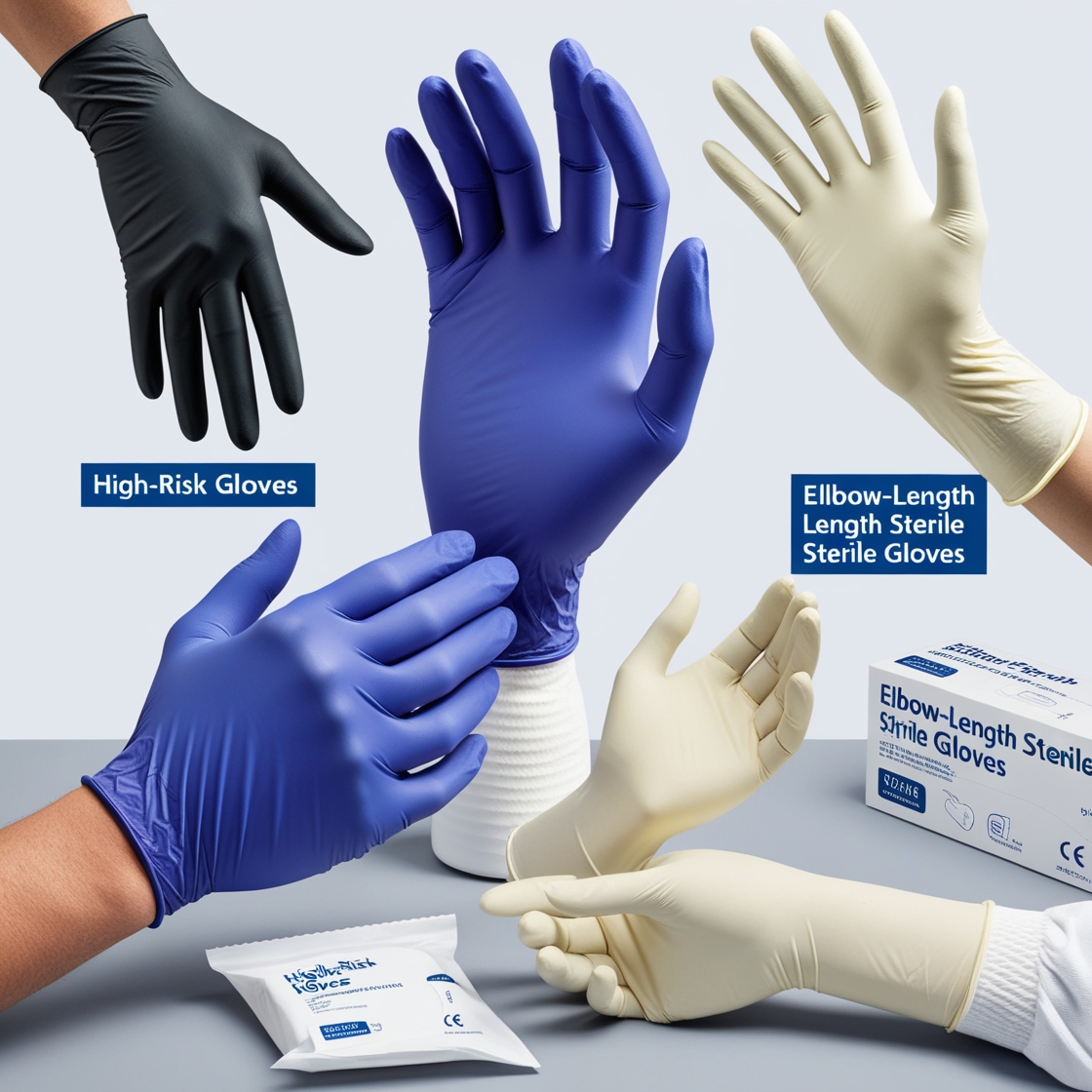 stretch vinyl High risk exam gloves