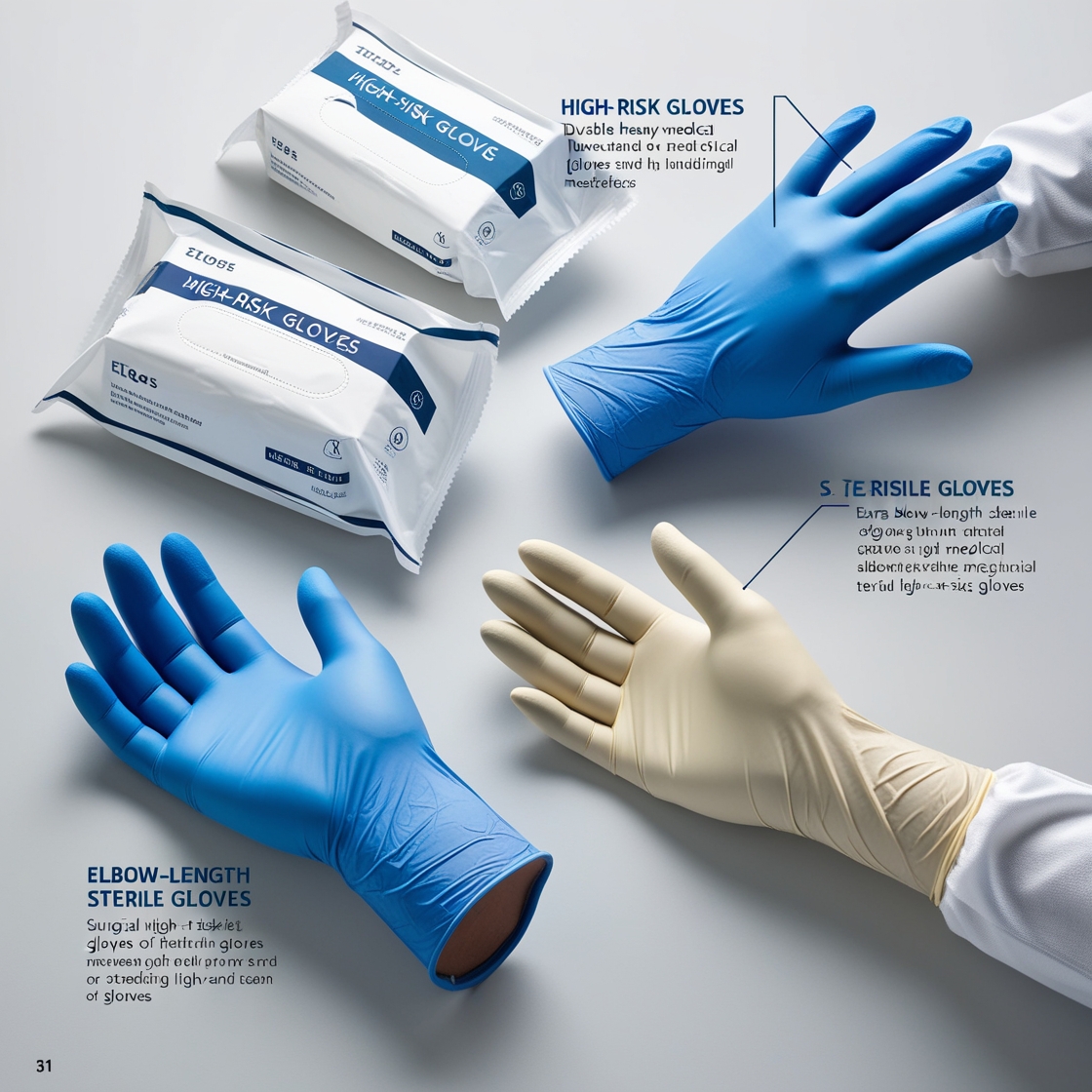 small vinyl High risk exam gloves