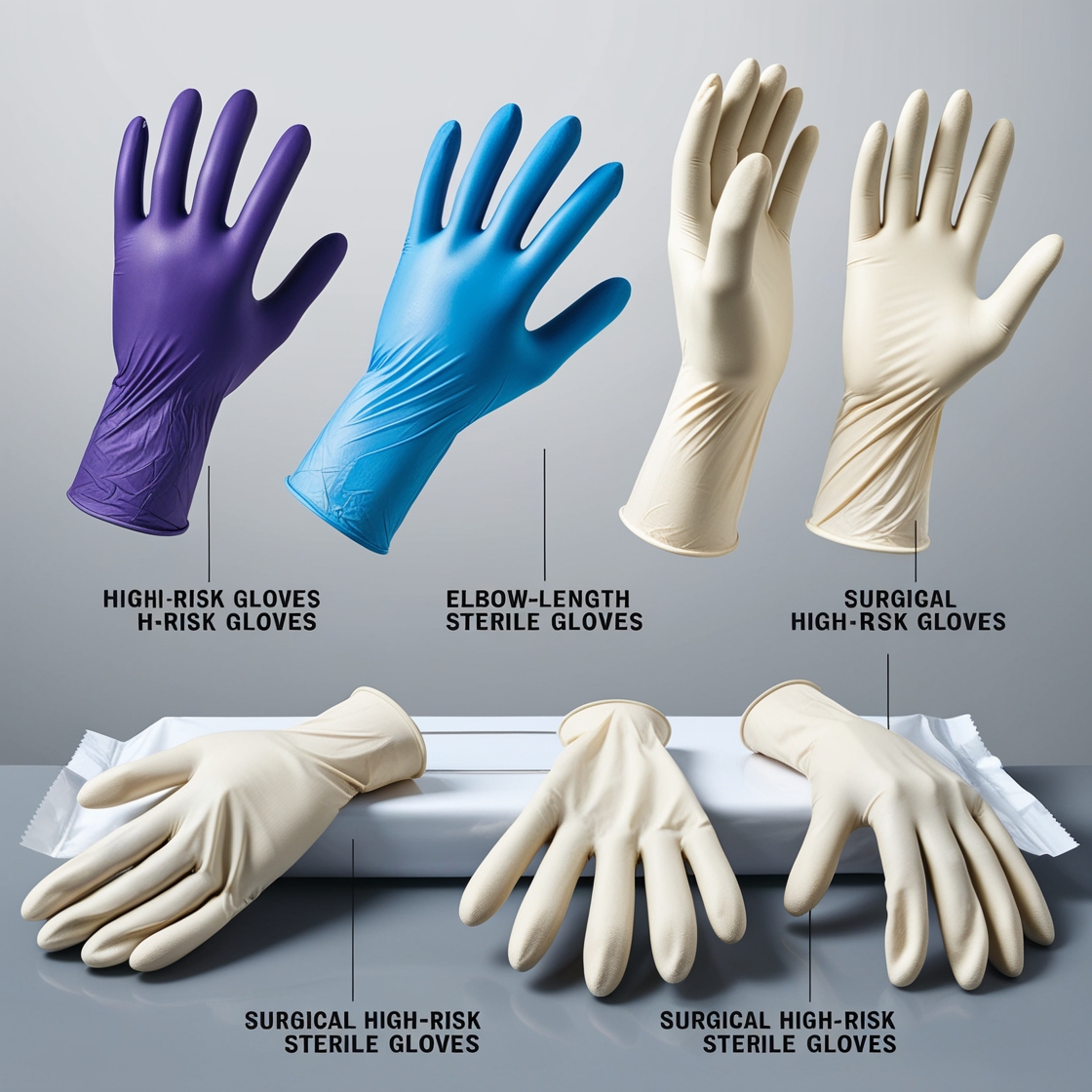 medical latex examination gloves