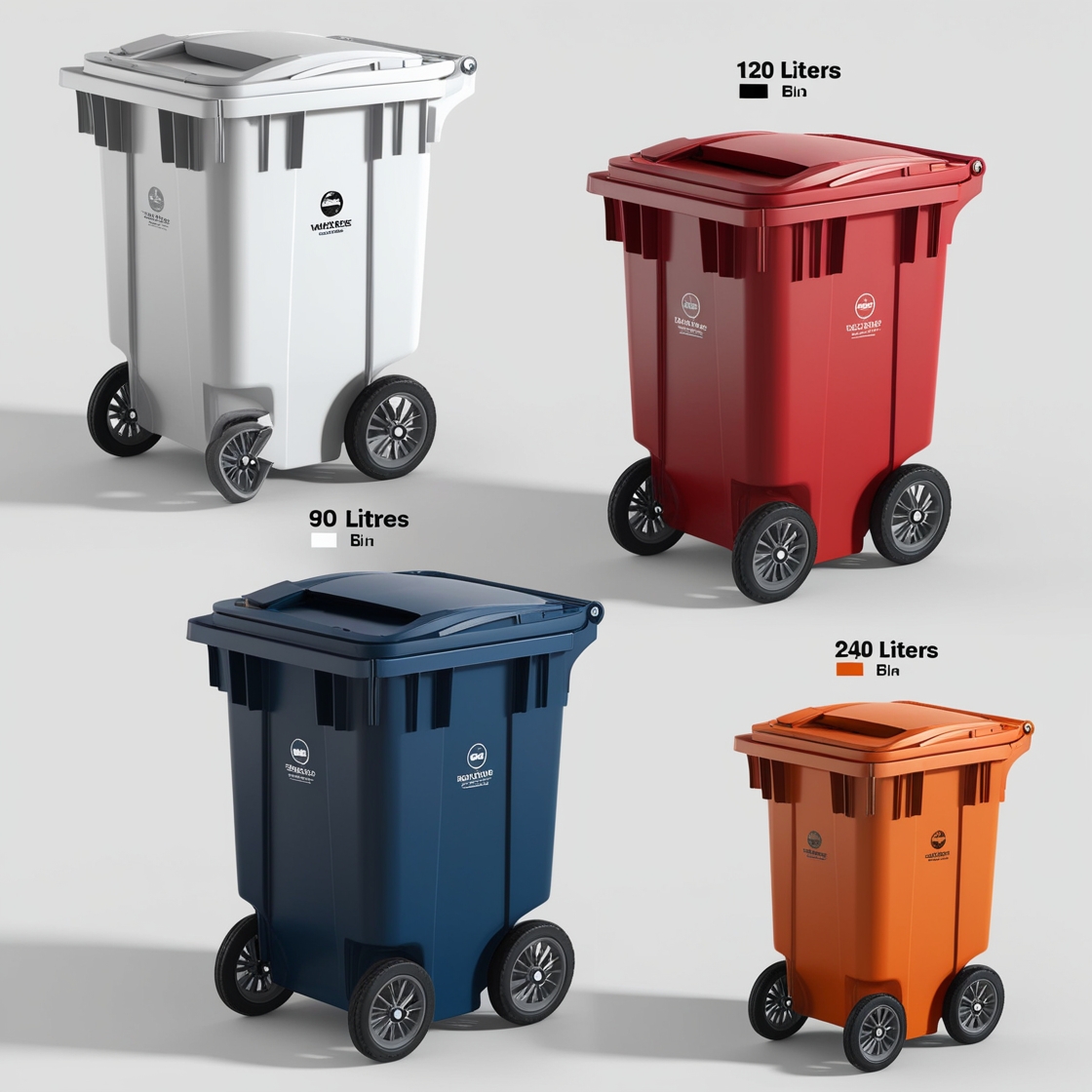 180 litre wheelie bin