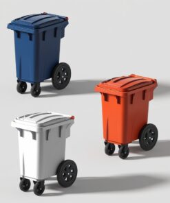 Hospital wheelie bins