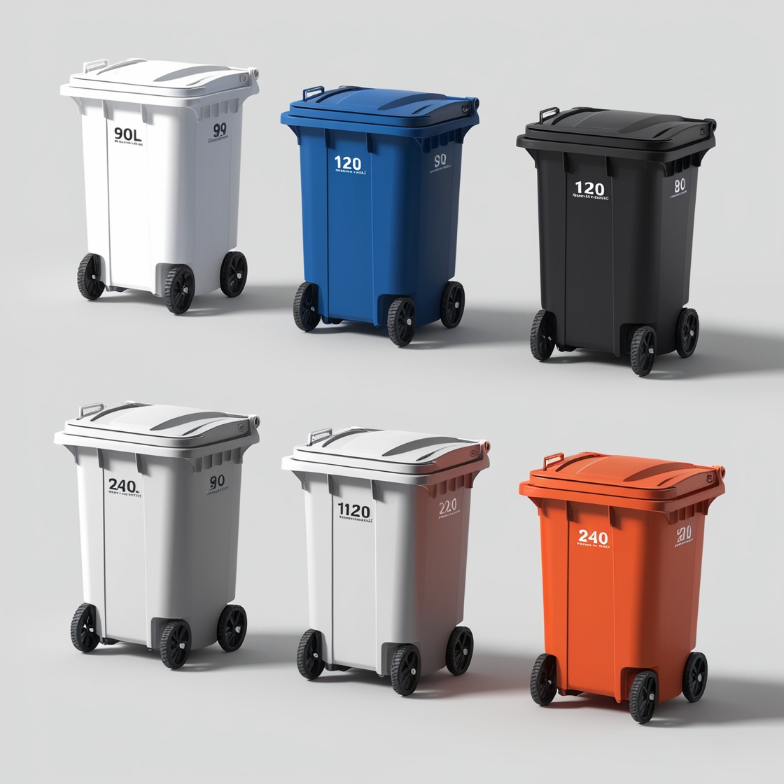 Red wheelie bins for sale