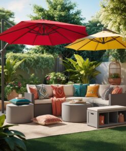 black outdoor chairs