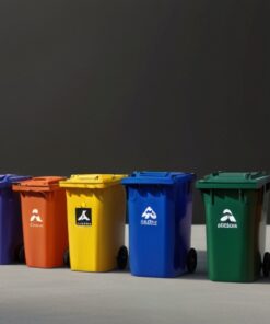 240L blue wheelie bin