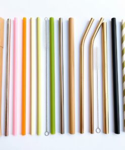 black wrapped straws