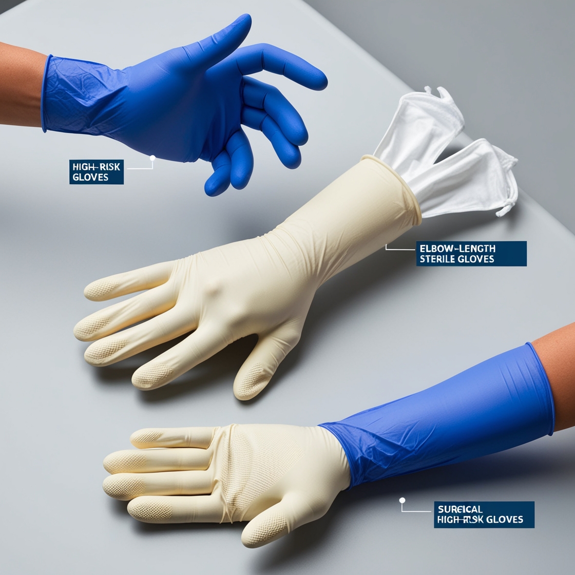 sterile latex gloves are used for