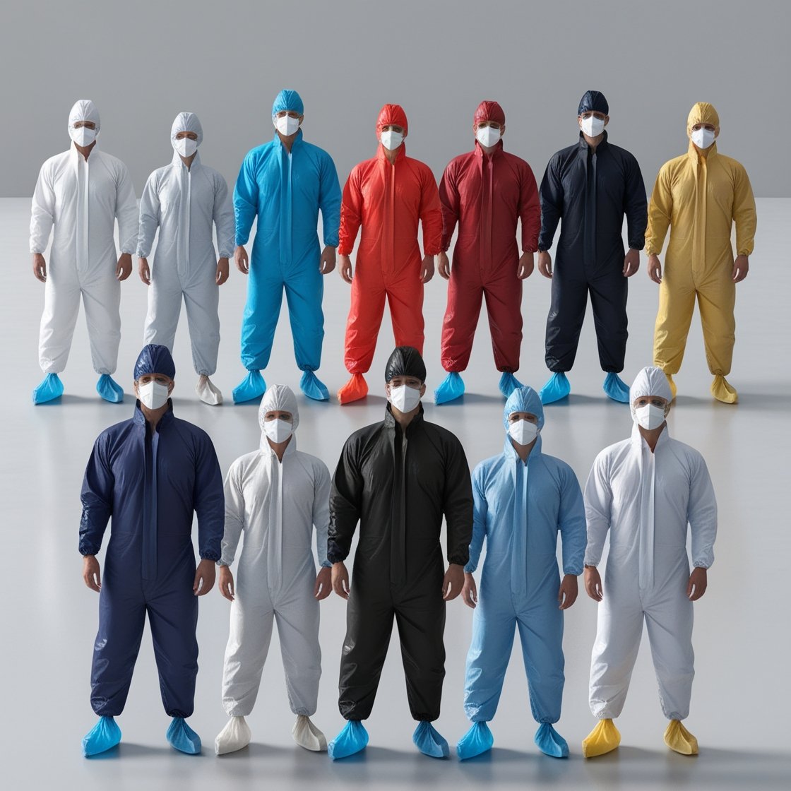 Men's Work Coveralls - Anti-Static Long Sleeve Zip-Up Jumpsuit For Mechanics & Construction
