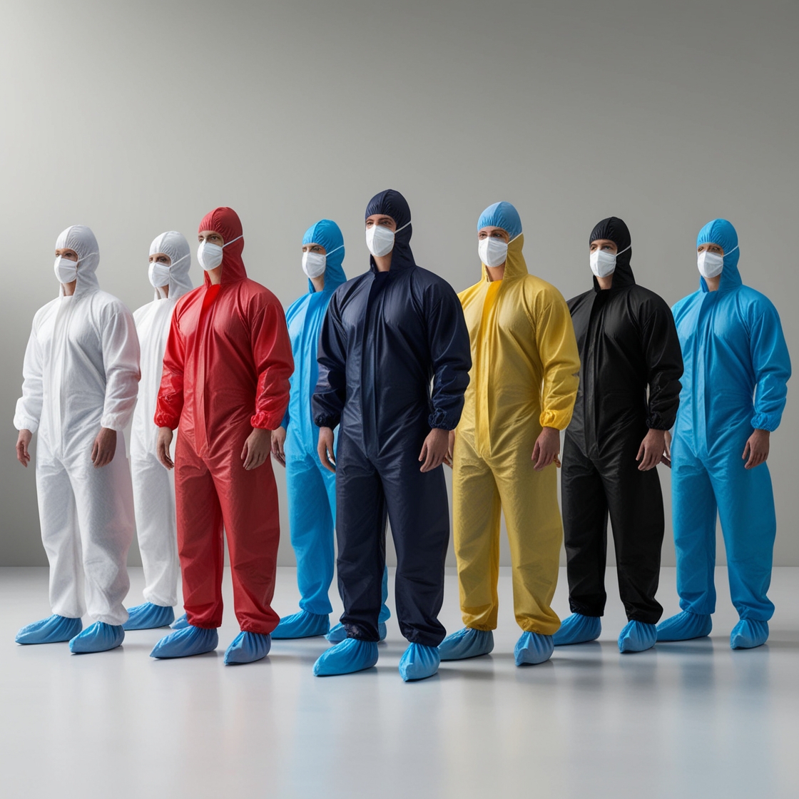 White Reusable Coveralls (Small, Medium, Large, X Large, XX Large, XXX Large)