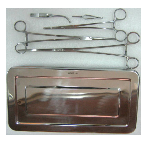 Surgical Vascular Clamps Set with tray