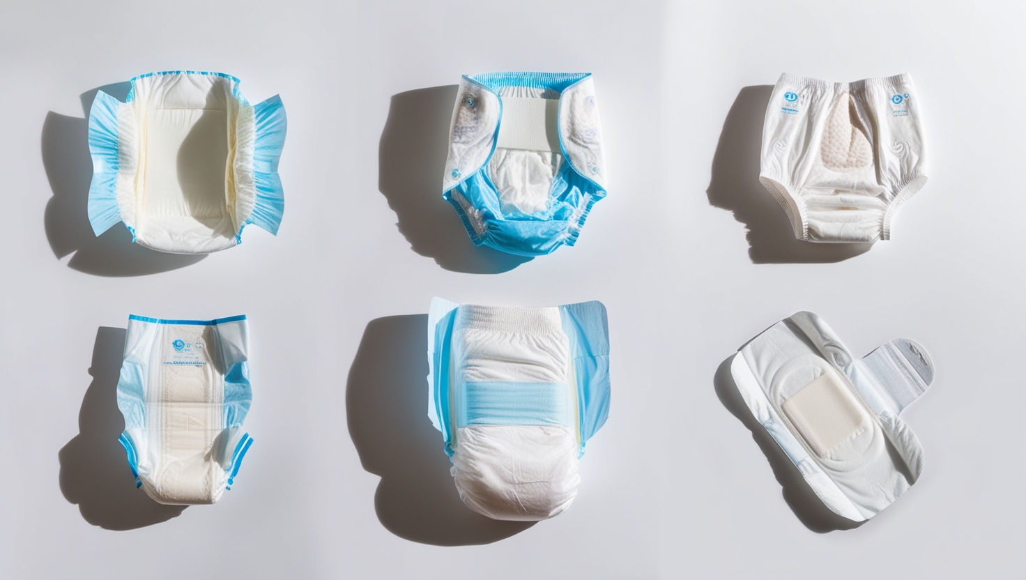 clemens large anatomically shaped light incontinence pads / with adhesive strip / cotton feel