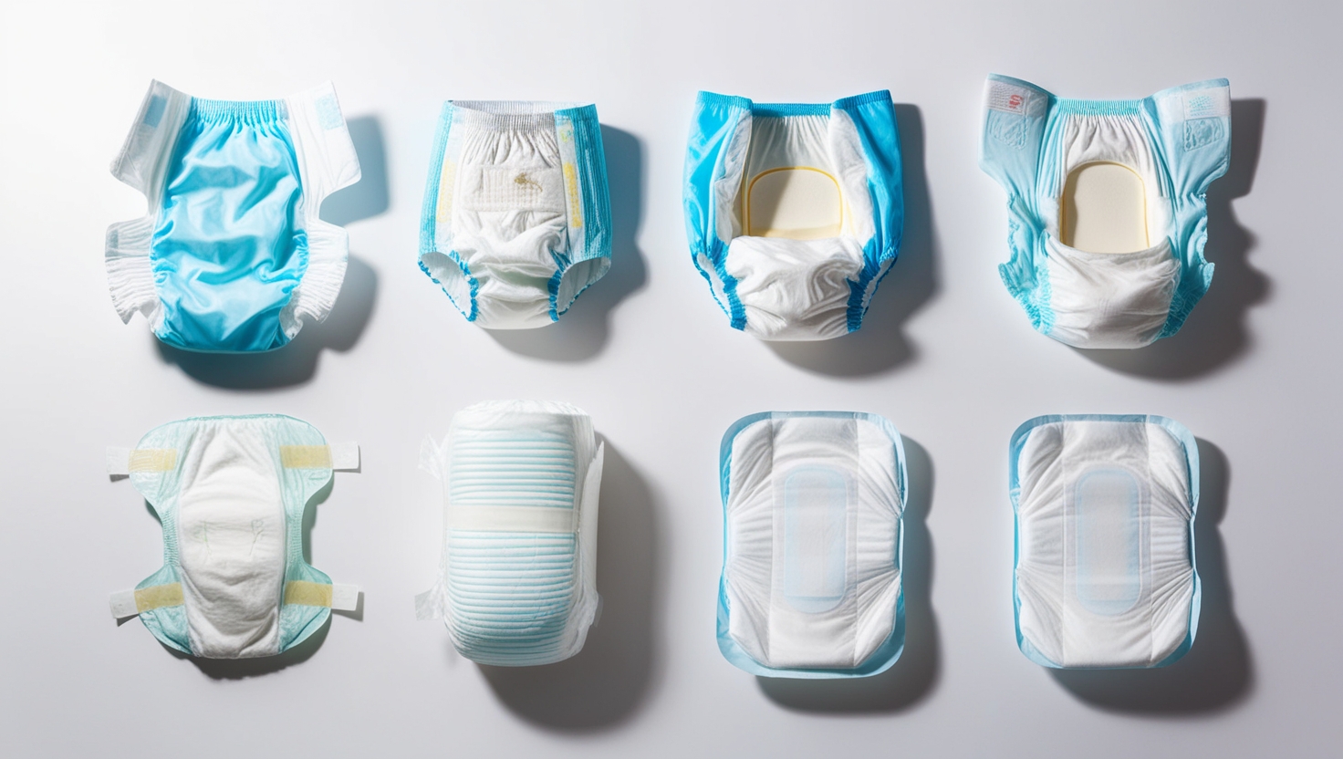 clemens large anatomically shaped light incontinence pads / with adhesive strip / cotton feel