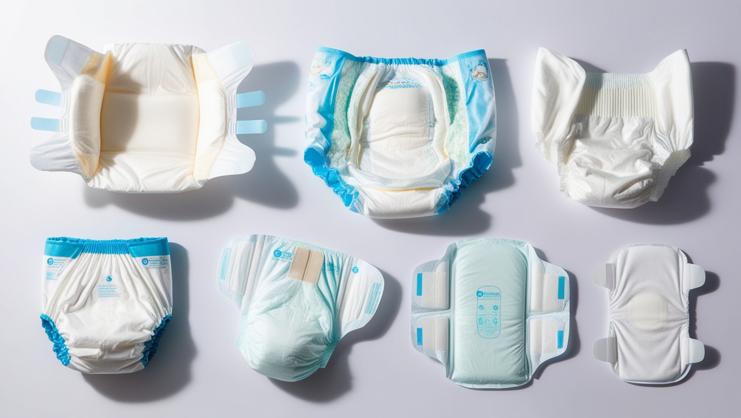 all-in-one adult diapers / cotton feel plus (blue) - regular absorbency