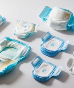 all-in-one adult diapers / cotton feel plus (blue) - regular absorbency