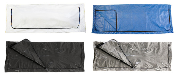 Heavy Duty UNSupported PVC material - 280 Micron colour: Body Bag transparent; mortuary body bag ; Red; Blue body bag