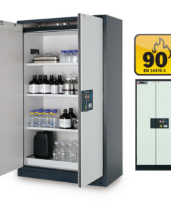 Fire Resistant Cabinet - Q-Line - Storage of Flammable Hazardous Materials - 119.3 x 61.5 x 195.3 cm - Grey - IASE30001041-1