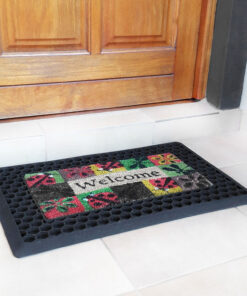 Doormat - Cast Iron Look Rubber and Coir Mat - Welcome - 75 x 45 x 1.5 cm - CMS010002