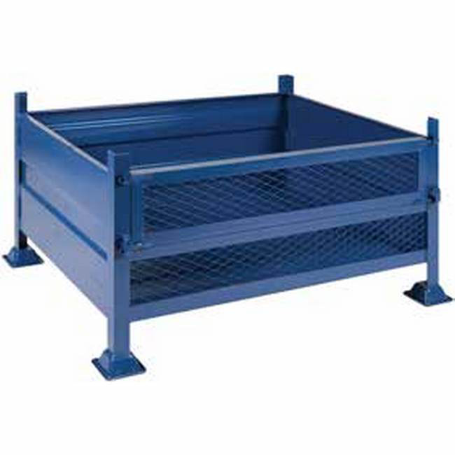 Stillage Bin - Stackable Steel Bin - Half Drop Side - Blue - 1800Kg - SBD4318