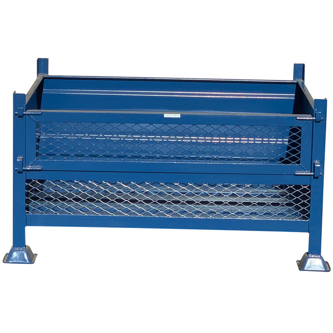 Stillage Bin - Stackable Steel Bin - Half Drop Side - Blue - 1800Kg - SBD3324