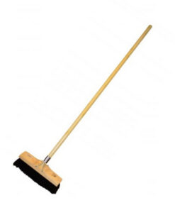 Floor Broom - Complete - Soft - Black Coco Fibre - Wooden Handle - 55 Grip - Pack of 5 - F3354