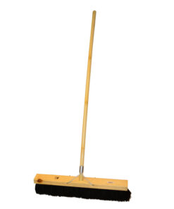 Platform Broom - Complete - Black Coco Fibre - Wooden Handle - 88 Grip - 61cm - Pack of 3 - F3252