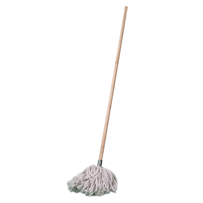 Mop - Complete - W5 Head with Metal Socket - Wooden Handle - 445g - Pack of 5 - F18662