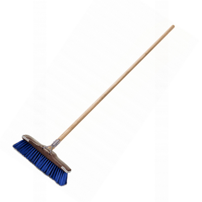 Floor Broom - Complete - GB1 - Soft - Flagged Synthetic Fibre - Buffer - Wooden Handle - 55 Grip - Pack of 5 - F13359