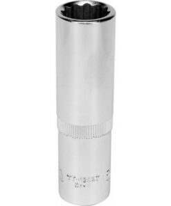 Bi-hex Deep Socket - 12 Point - Chrome Vanadium - 1/2" Connector - 76mm Length - 15mm - YT-12937
