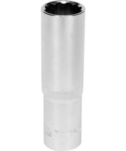 Bi-hex Deep Socket - 12 Point - Chrome Vanadium - 1/2" Connector - 76mm Length - 17mm - YT-12939